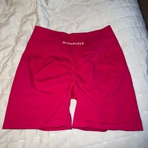 Alphalete Hot Pink Athletic Bike Shorts